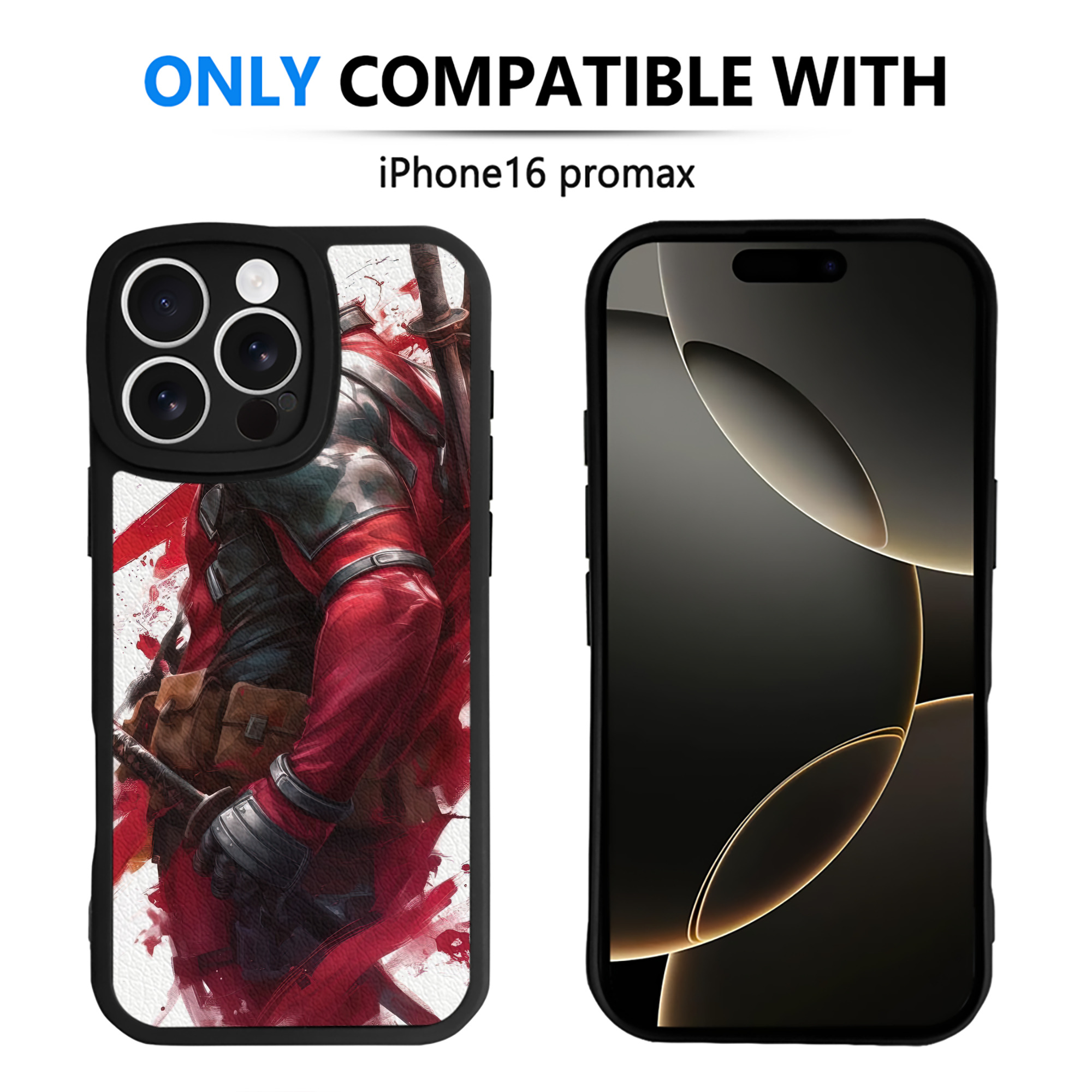 （画像用） Deadpool デッドプール 【iPhone 16シリーズ対応】シリコンスマホケース（レザー調） 材質：シリコン